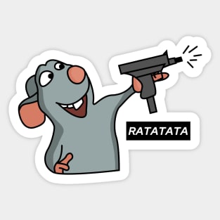 Ratatouille,  rat ratatata gun! Sticker